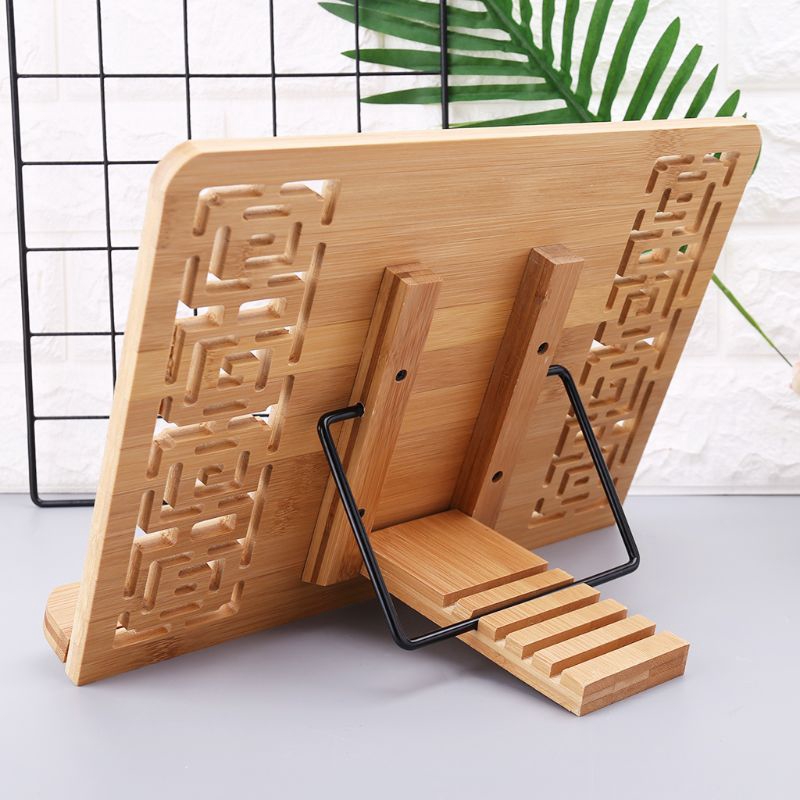 Kẹp Giữ Sách Bằng Tre Có Thể Điều Chỉnh Tiện Lợi