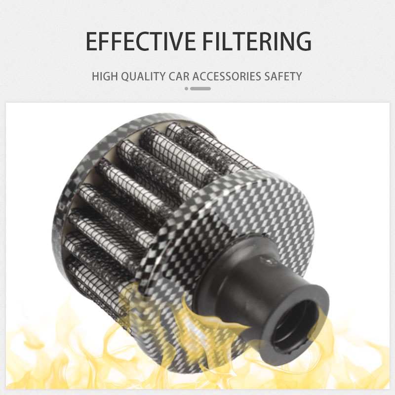 Bộ lọc khí nạp vào ô tô bằng sợi carbon Bộ lọc đa năng Chống rỉ Tự động Làm sạch Dòng lạnh Động cơ Làm sạch động cơ Bộ lọc không khí Bộ phận thay thế Phụ kiện nội thất ô tô