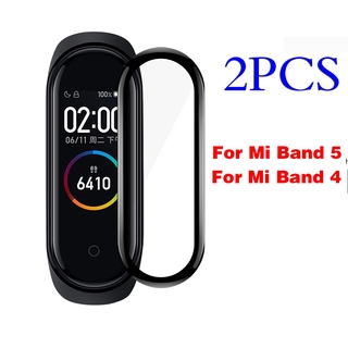 Set 2 Miếng Dán Màn Hình Cong 3d Dùng Cho Xiaomi Mi Band 5 4