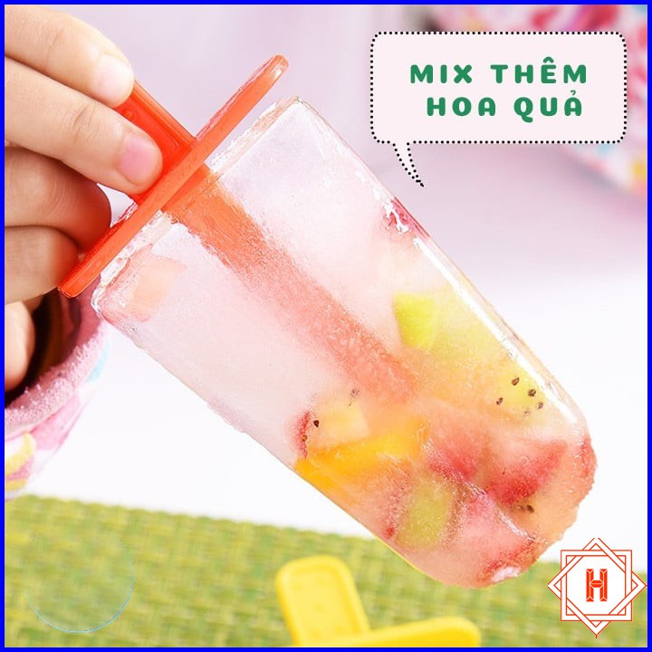 Song Long Plastic 2867 Khuôn kem 4 que làm tại nhà tái sử dụng nhiều lần { H }