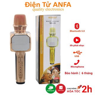 Micro karaoke bluetooth sd-10 không dây mic hát kèm loa siêu hay hỗ trợ thu âm thẻ nhớ usb