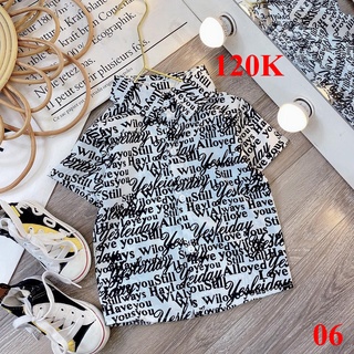 Áo sơ mi lụa bé trai size 14 - 22 kg.