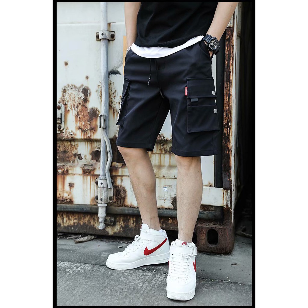 ❤️ FREESHIP ❤️ Quần short ngố kaki túi hộp unisex khóa dây cúc nam nữ phong cách ulzzang