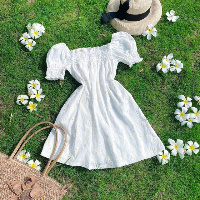 ĐẦM CÚC NHÚN CHUN MẶC ĐC 2 KIỂU