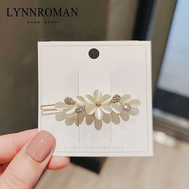 Hàng Mới Về Kẹp Tóc Hình Hoa Mắt Mèo Phong Cách Hàn Quốc Cho Nữ