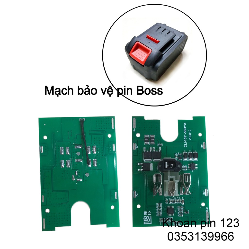 Mạch sạc và bảo vệ pin 18v - 21v 5S 2P dùng để chế pin máy khoan, máy siết bulong (Boss)