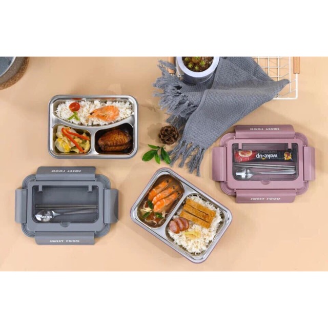 BỘ KHAY CƠM PHẦN GIỮ NHIỆT INOX 304