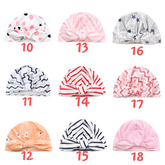 Turban cho bé gái 0-15 tháng tuổi