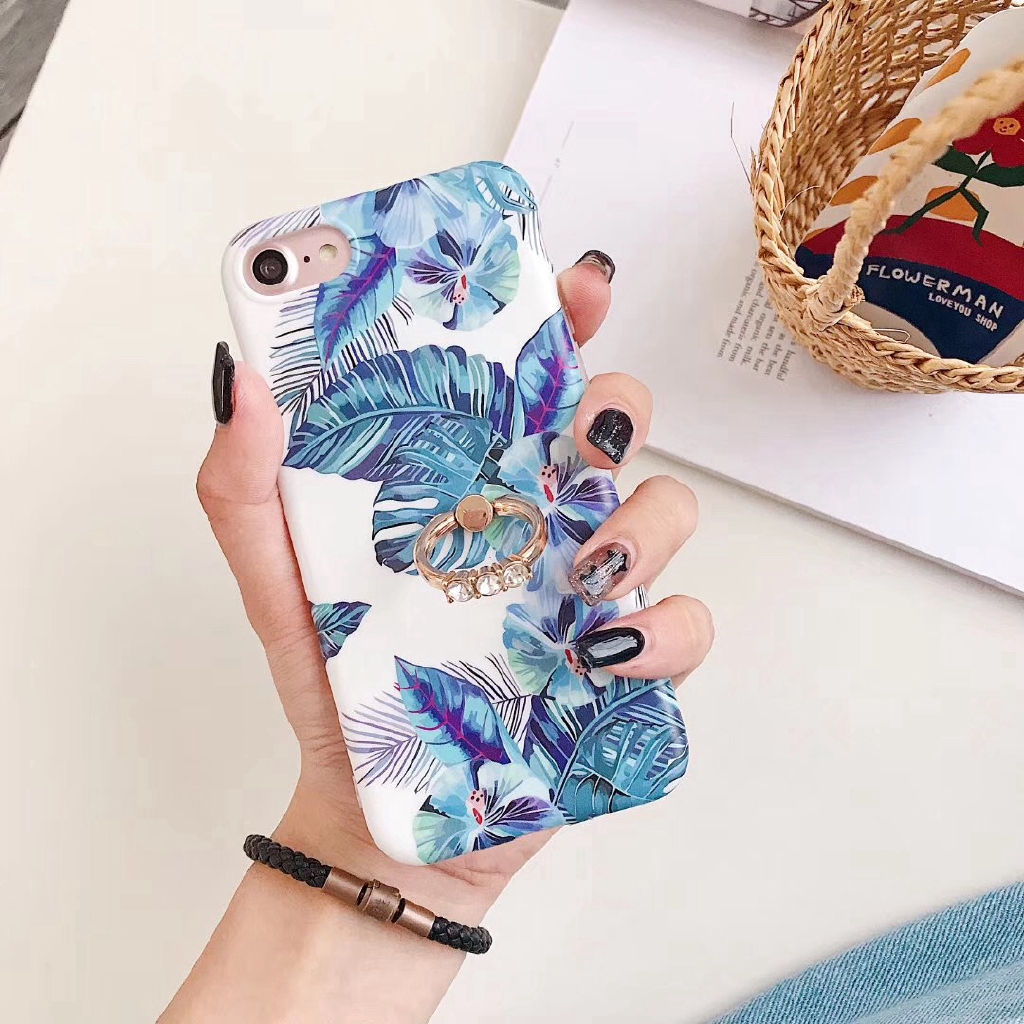 Vỏ hoa nóng bỏng cổ điển iPhone XR XS Max 6 6S 7 8 Plus X Mềm móc chìa khóa kim cương