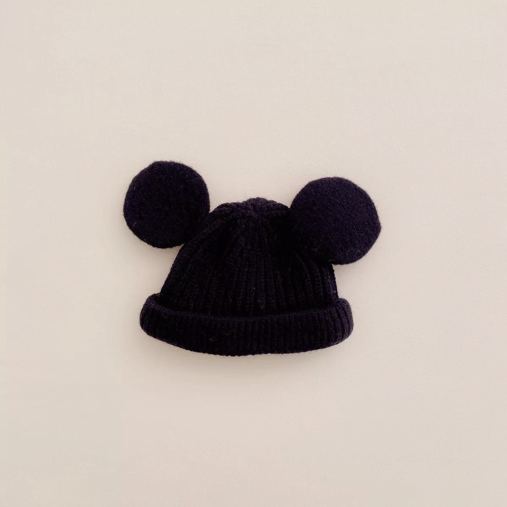 Mũ Len Hình Chuột Mickey Dễ Thương Cho Bé 1.5-3 Tuổi