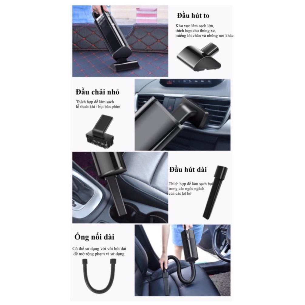 Máy hút bụi cầm tay 4 đầu thông minh không dây cao cấp AIKESI, lực hút siêu mạnh hút sạch bui bẩn, lông thú- BH 12 Tháng | BigBuy360 - bigbuy360.vn