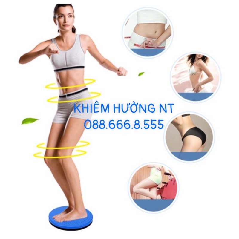 Đĩa Xoay Eo Nhựa Tập Thể Dục 360 Độ Giảm Mỡ Bụng, Eo Thon, Cơ Bụng Săn Chắc, Bàn Xoay Eo Nhựa Cứng Đẹp Siêu Bền