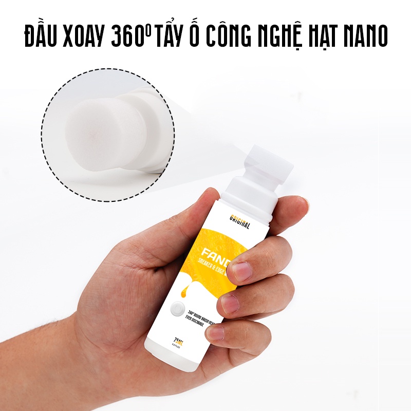 [CHÍNH HÃNG] Bình Tẩy Ố Đế Giày FANDY, Dung Dịch Tẩy Ố Đế Repaint Giày Chuyên Dụng 75ml