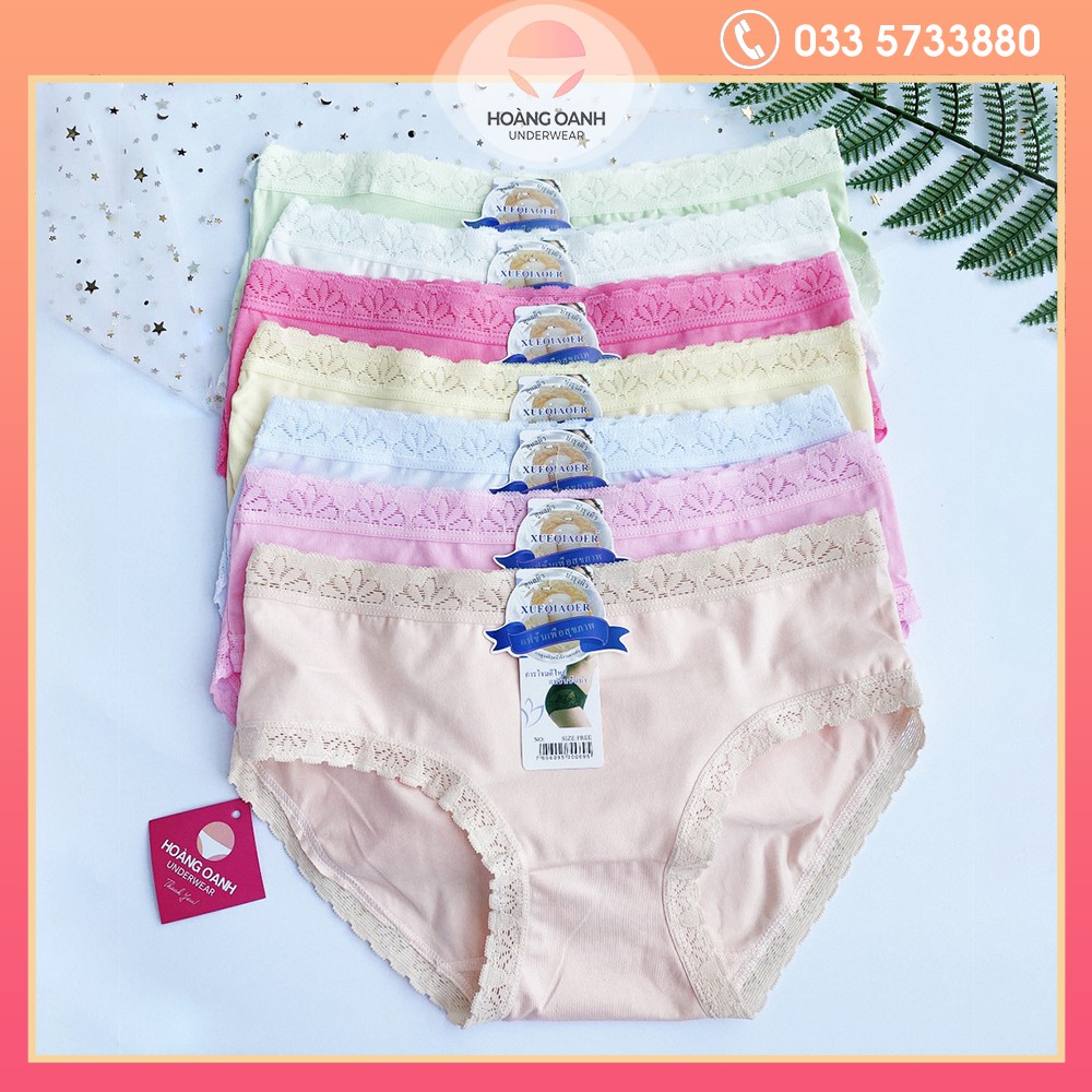 Quần lót nữ cotton Hoàng Oanh Underwear, quần chip viền ren - 819