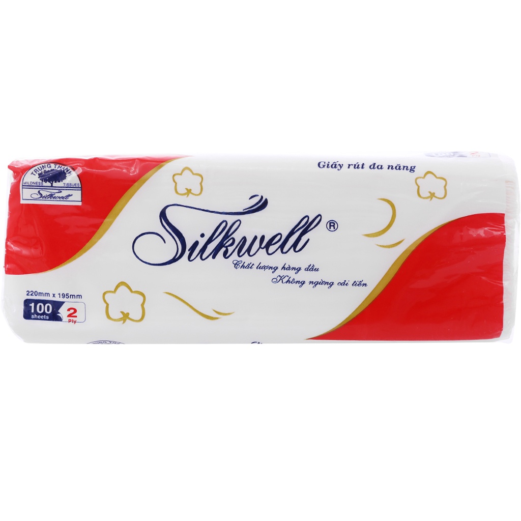 Giấy lau đa năng Silkwell 100 tờ đặc biệt siêu dai, khăn lau bếp sạch dầu mỡ chuyên dụng hàng chính hãng