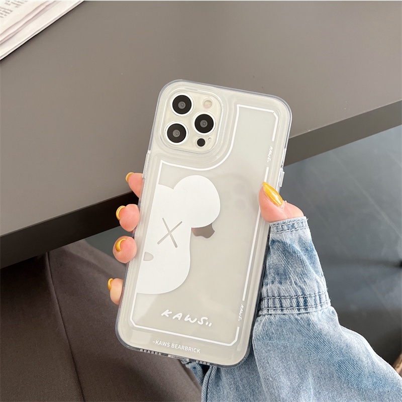 Ốp Điện Thoại Trong Suốt In Hình Gấu Hoạt Hình Cho iPhone 7+ 8+ 8 7 Plus 11 12 13 Pro MAX X XS MAX XR