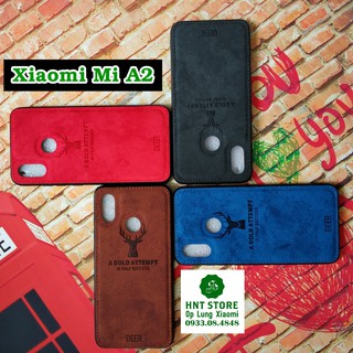 T10/2019 ốp lưng xiaomi mi a2 - mi 6x - ốp hình hươu vải giả da