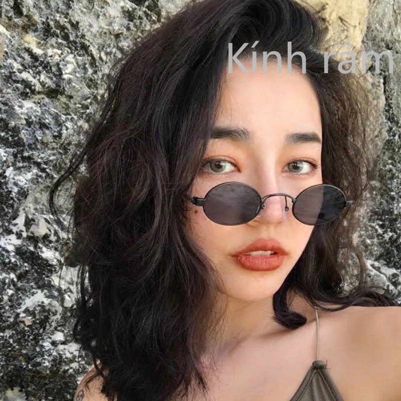 Kính mát gọng Oval nhỏ phong cách retro năng động