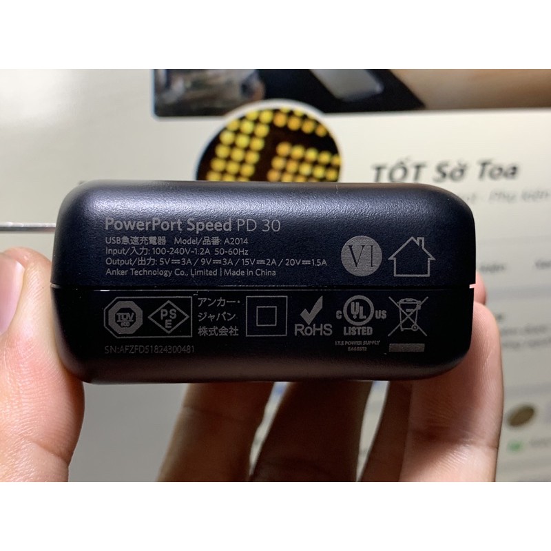 Sạc Anker PowerPort Speed 30w Newbox Chính hãng