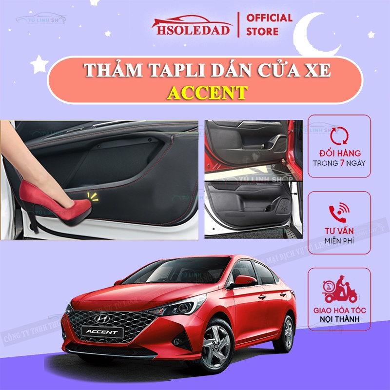 Bộ 4 Thảm Tapli xe Hyundai Accent dán cánh cửa chống trầy xước