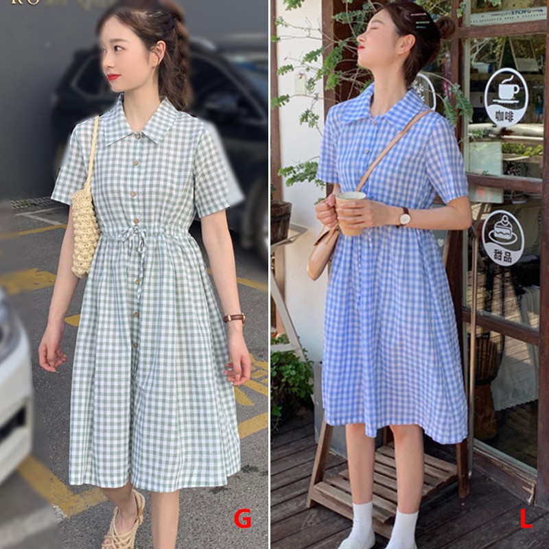 Đầm dây sọc ca-rô thời trang dành cho nữ
