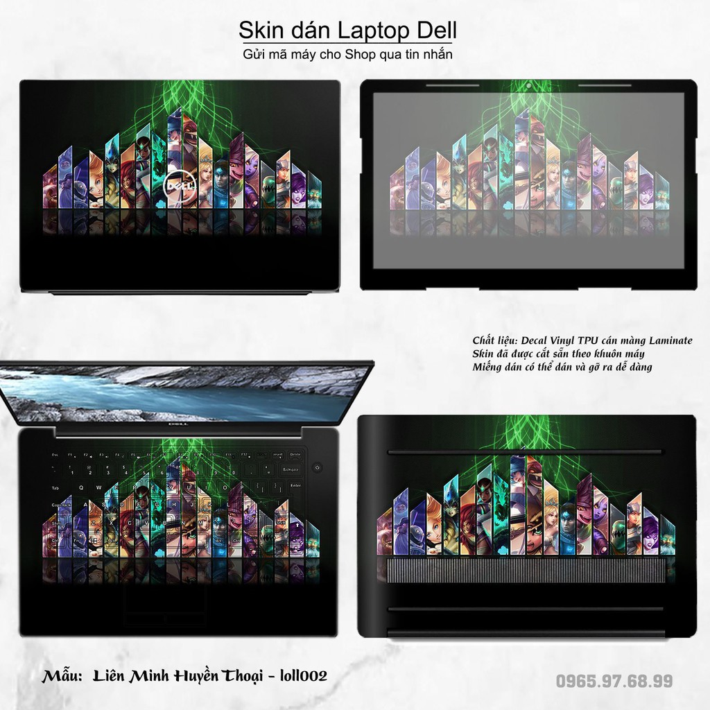 Skin dán Laptop Dell in hình Liên Minh Huyền Thoại (inbox mã máy cho Shop)