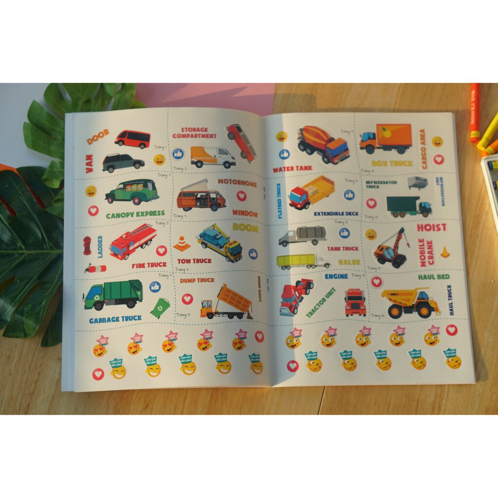 Sách - Tô màu phương tiện giao thông (5 tập)