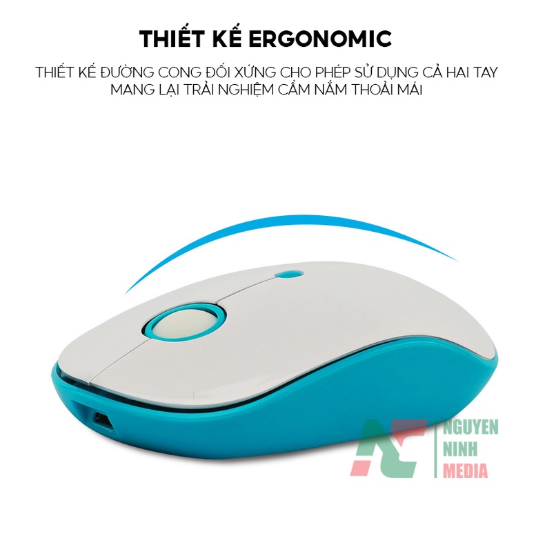 (Pin Sạc) Chuột Không Dây Pin Sạc Bosston Q9 Silent - Hàng Chính Hãng