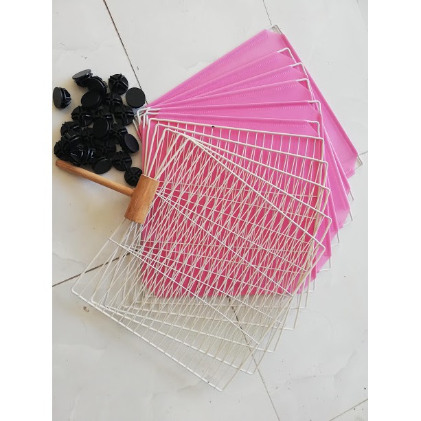 BỘ CHUỒNG QUÂY 11 TẤM GHÉP TẶNG BÚA GỖ