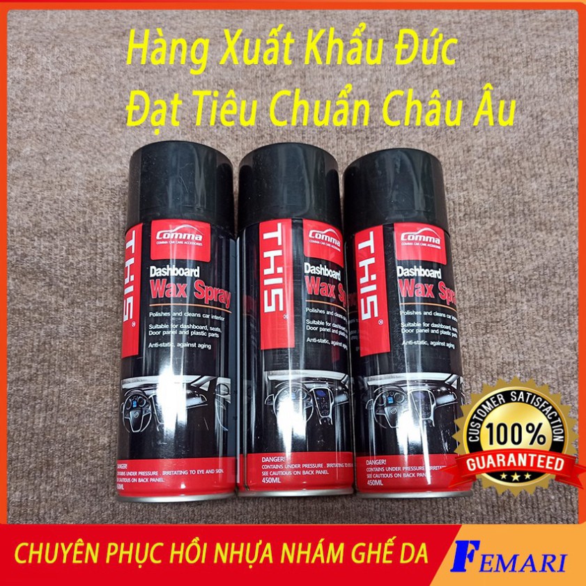 [ Đẹp Như Mới ] Dung Dịch Dưỡng, Phục Hồi Nhựa Nhám, Làm Đen nhựa nhám, Làm Mới Ghế Da DASHBOARD WAXING FEMARI