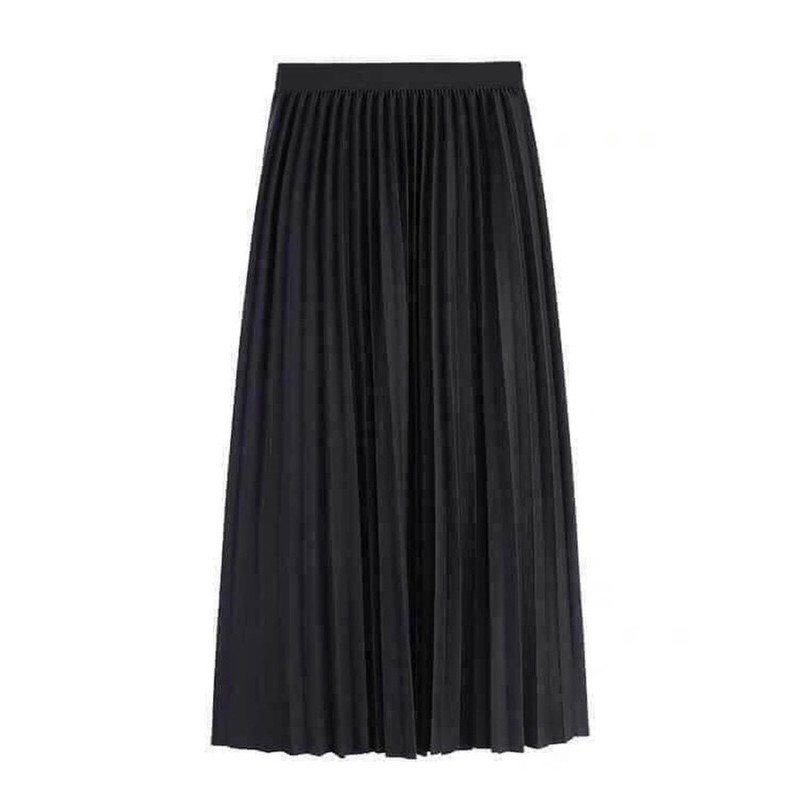 CHÂN VÁY MIDI XẾP LY TRƠN CẠP CHUN - MÃ HLE031 | BigBuy360 - bigbuy360.vn