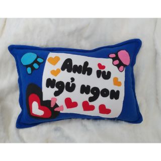 Gối nằm handmade Anh iu ngủ ngon
