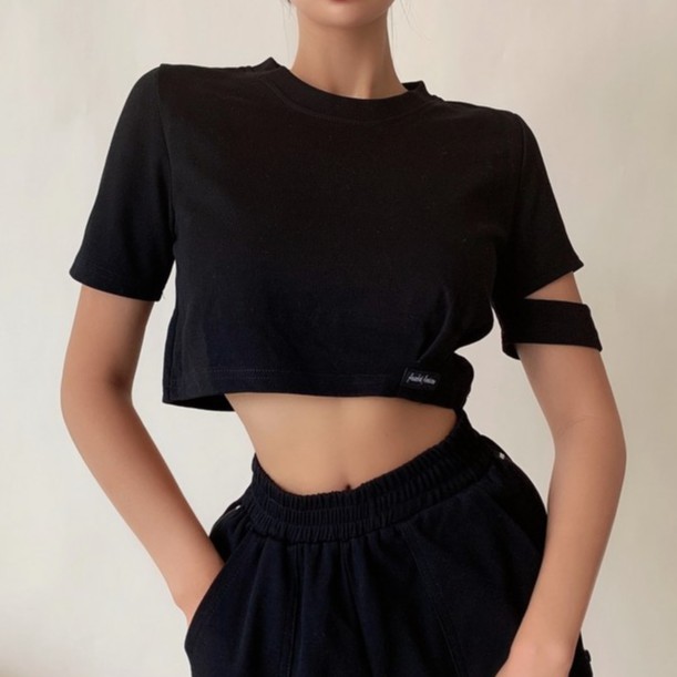 Áo crop top nữ Windy Top thun co giãn, thiết kế lạ mắt - Uni By Heart