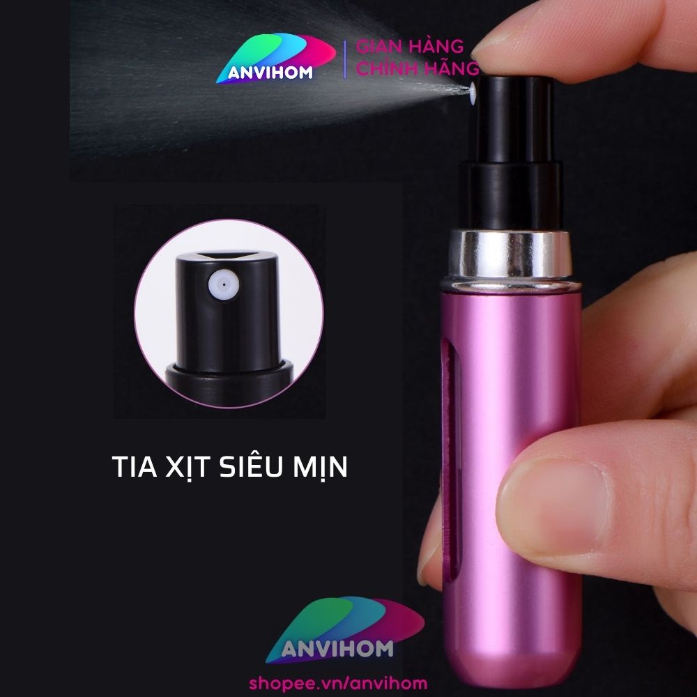 COMBO 10 Chai chiết nước hoa 5ml tự động dạng xịt NHIỀU MÀU BÓNG LẤP LÁNH  ANVIHOM