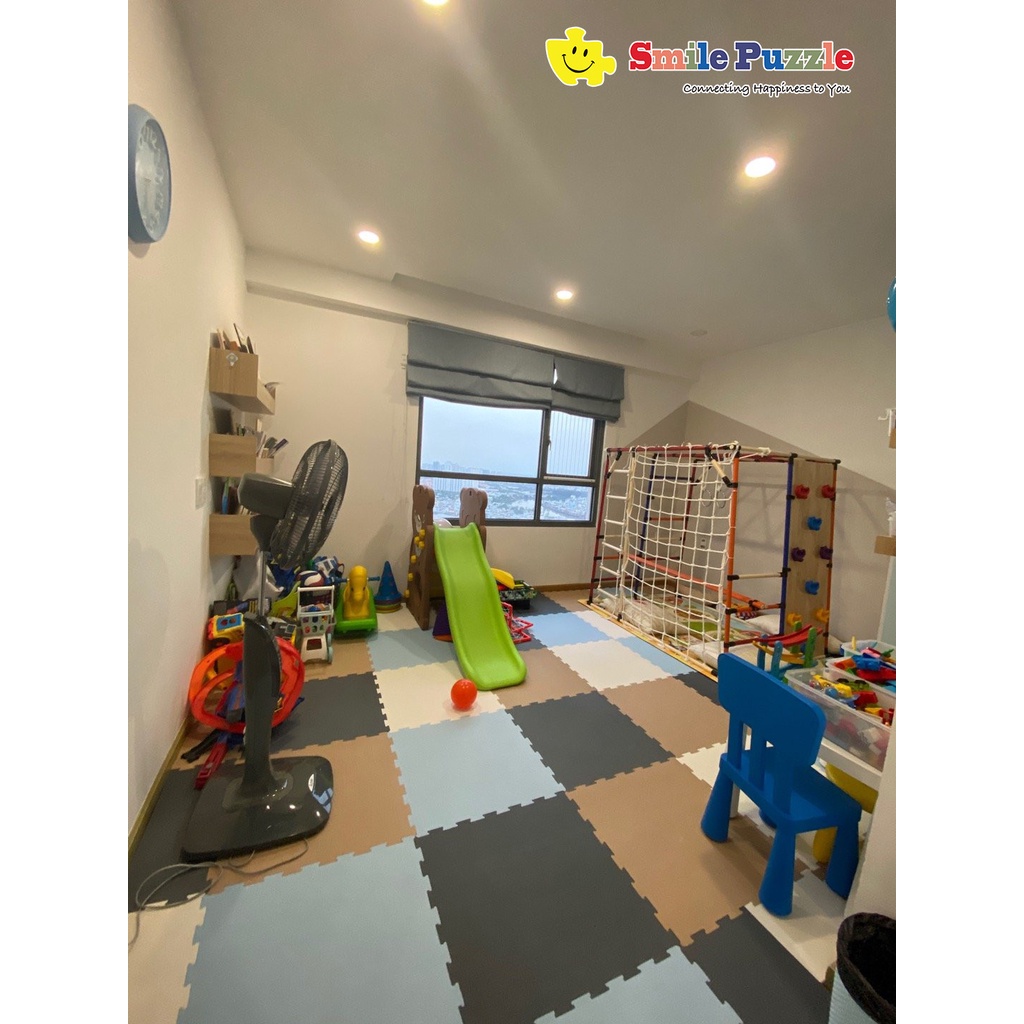 THẢM XỐP CHO BÉ SMILE PUZZLE - ĐƠN MÀU PASTEL  - KHÔNG MÙI - TIÊU CHUẨN CHÂU ÂU
