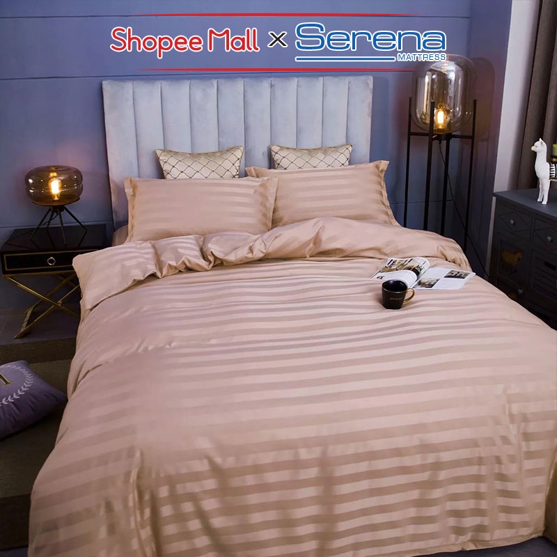 Bộ Vỏ Chăn Gối 5 Món Cotton 3F SERENA Cao Cấp Set Ra Ga Grap Drap Gối Đệm Nệm Trải Phủ Bọc Giường Trần Bông Chính Hãng