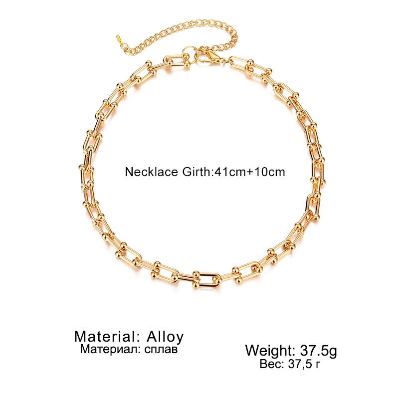 Vòng Cổ Choker Kim Loại Thiết Kế Đơn Giản Cho Nam Và Nữ