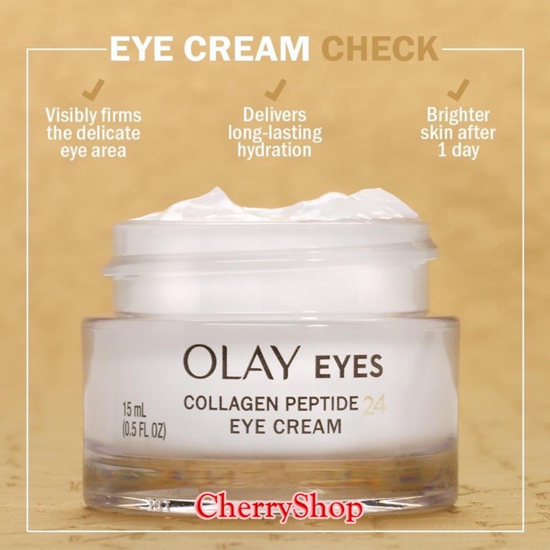 [Hàng USA] Kem Dưỡng Mắt Olay Collagen Peptide 24 Eye Cream (15ml)