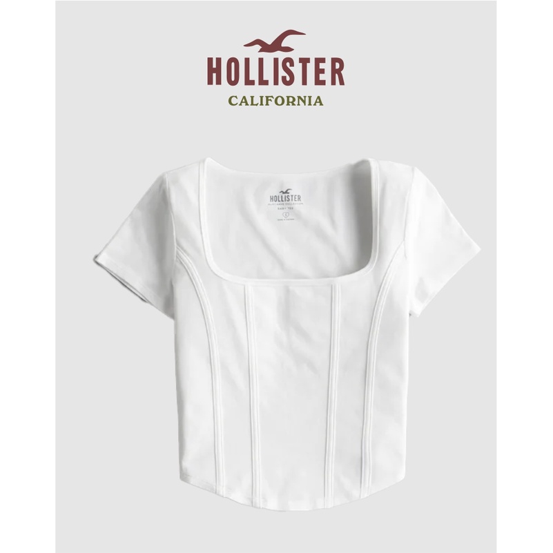 HOLLISTER Áo Thun Tay Ngắn Dáng Ôm Thời Trang Mùa Hè Dành Cho Nữ