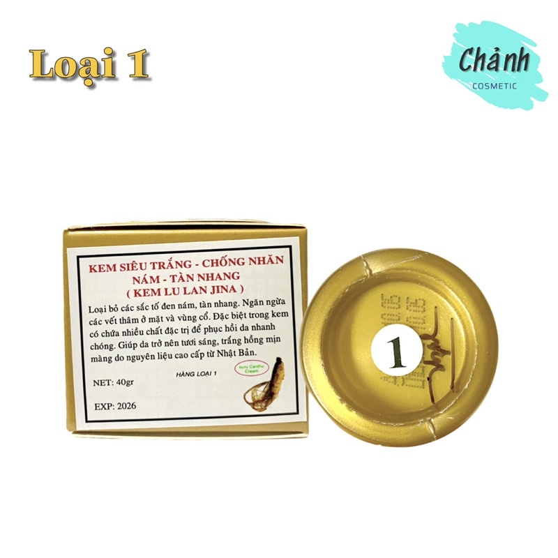 Kem Sâm Linh Chi Lu Lan JiNa Siêu Trắng - Chống Nhăn - Nám - Tàn Nhang 40g