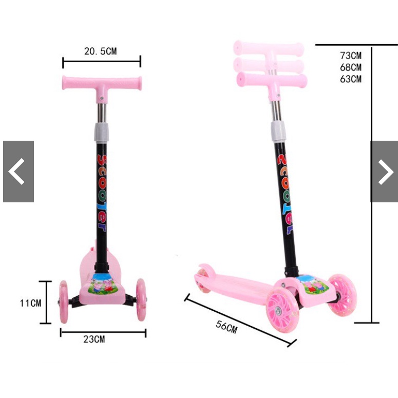 Xe Trượt Scooter 3 Bánh - Xe Đẩy Cho Bé Tập