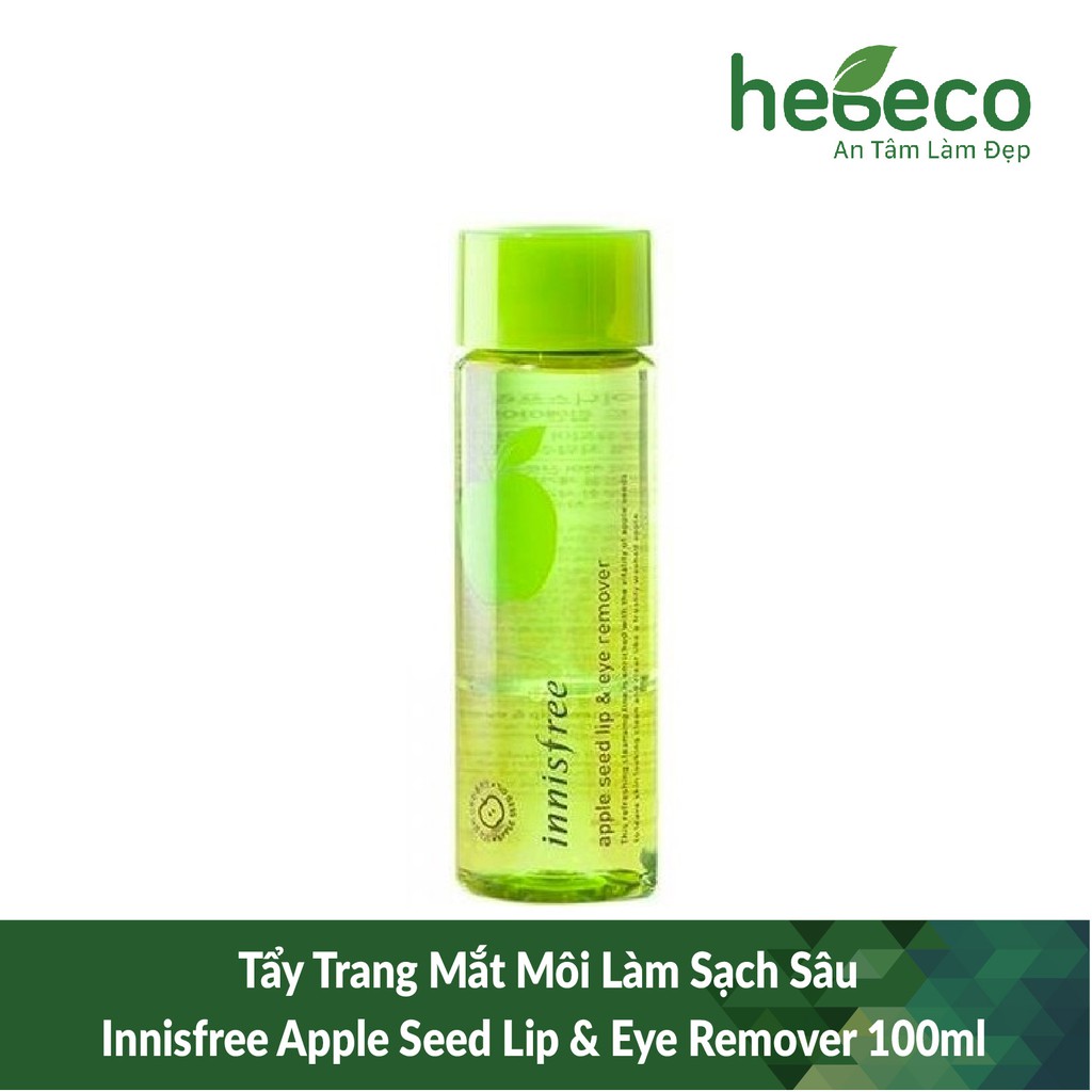 Tẩy Trang Mắt Môi Làm Sạch Sâu Innisfree Apple Seed Lip & Eye Remover 100ml - Hàn Quốc Chính Hãng