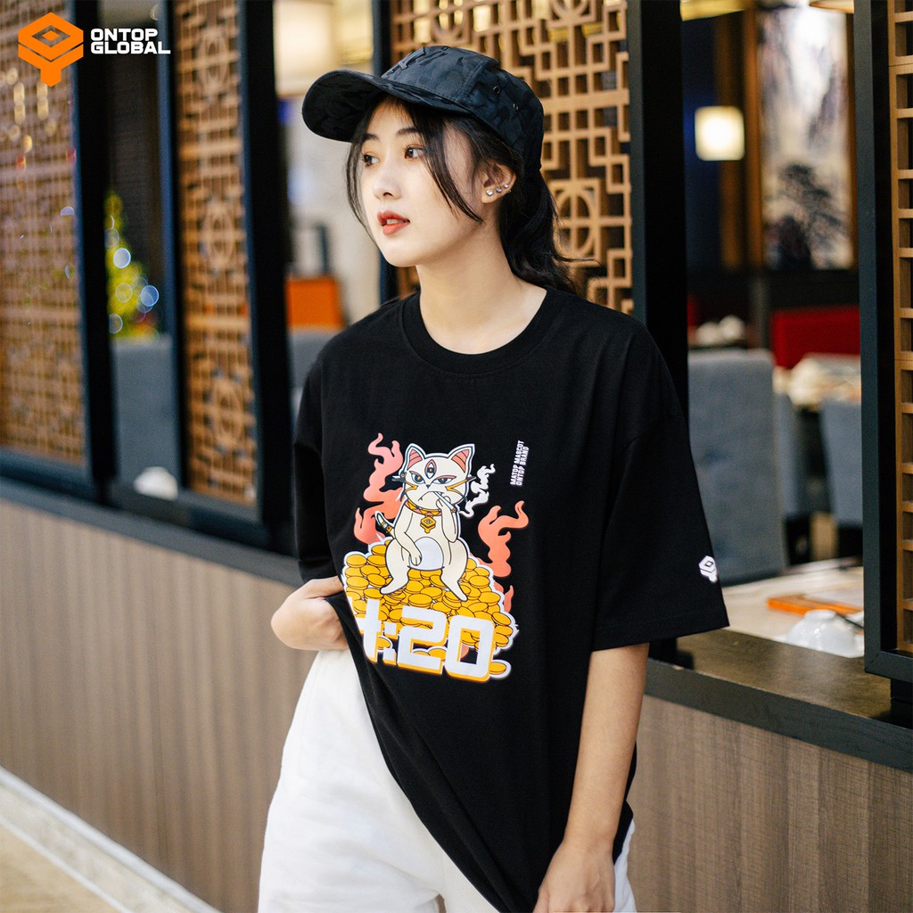 Áo thun local brand chính hãng tay lỡ form rộng nam nữ màu đen ONTOP - 420 Matop | BigBuy360 - bigbuy360.vn