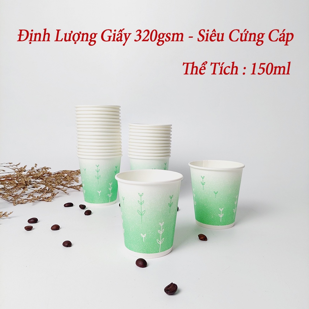 50 Cốc giấy cupcake 150ml - 5oz ly giấy NHẬP KHẨU HÀN QUỐC