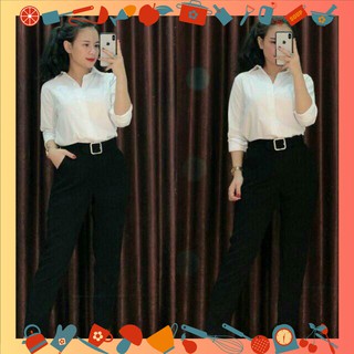 Quần Baggy đai khóa Vuông (Vải Tuyết Mưa)