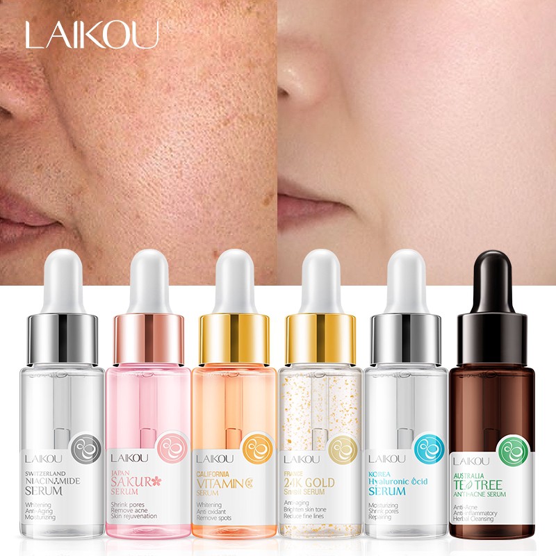 Serum Dưỡng Da Mặt LAIKOU Dưỡng Ẩm Làm Trắng Da, Giảm thâm, Giảm mụn giúp dưỡng ẩm da Hàng Nội Địa Trung