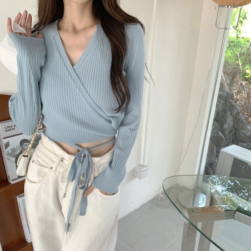 Áo len tăm buộc dây