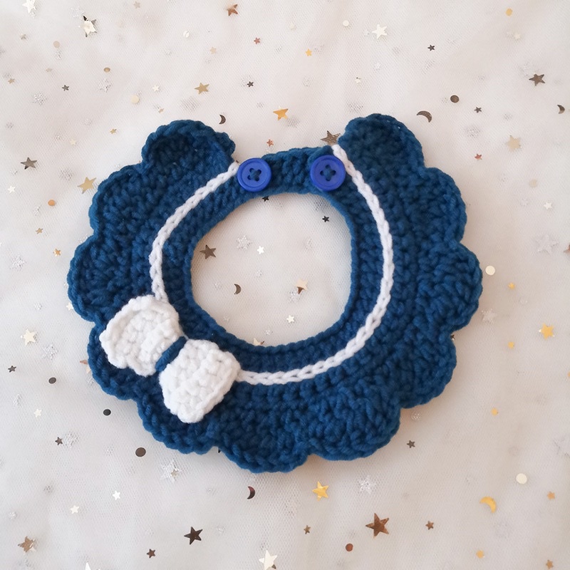 Yếm len nơ xinh cho chó mèo