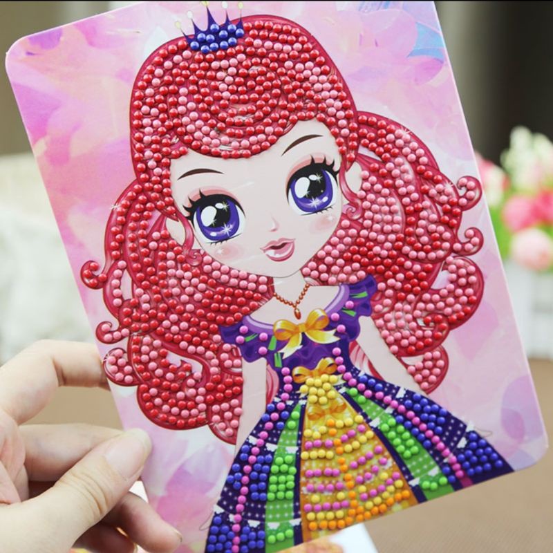 BỘ 2 TRANH ĐÍNH HẠT ĐÁ DIY LỚN CÓ KÈM GIÁ ĐỠ, KHAY ĐỰNG VÀ 10 BỊCH HẠT NHIỀU MÀU, CÓ CLIP, MÃ ZC-6226