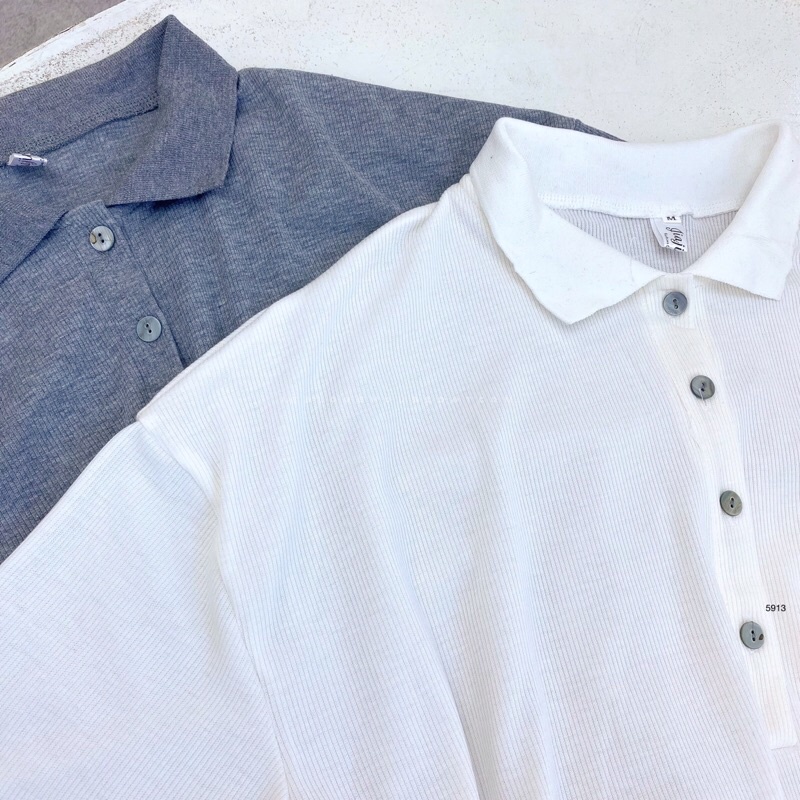 Váy nữ liền thân, váy áo polo 4 cúc trước ngực 5913